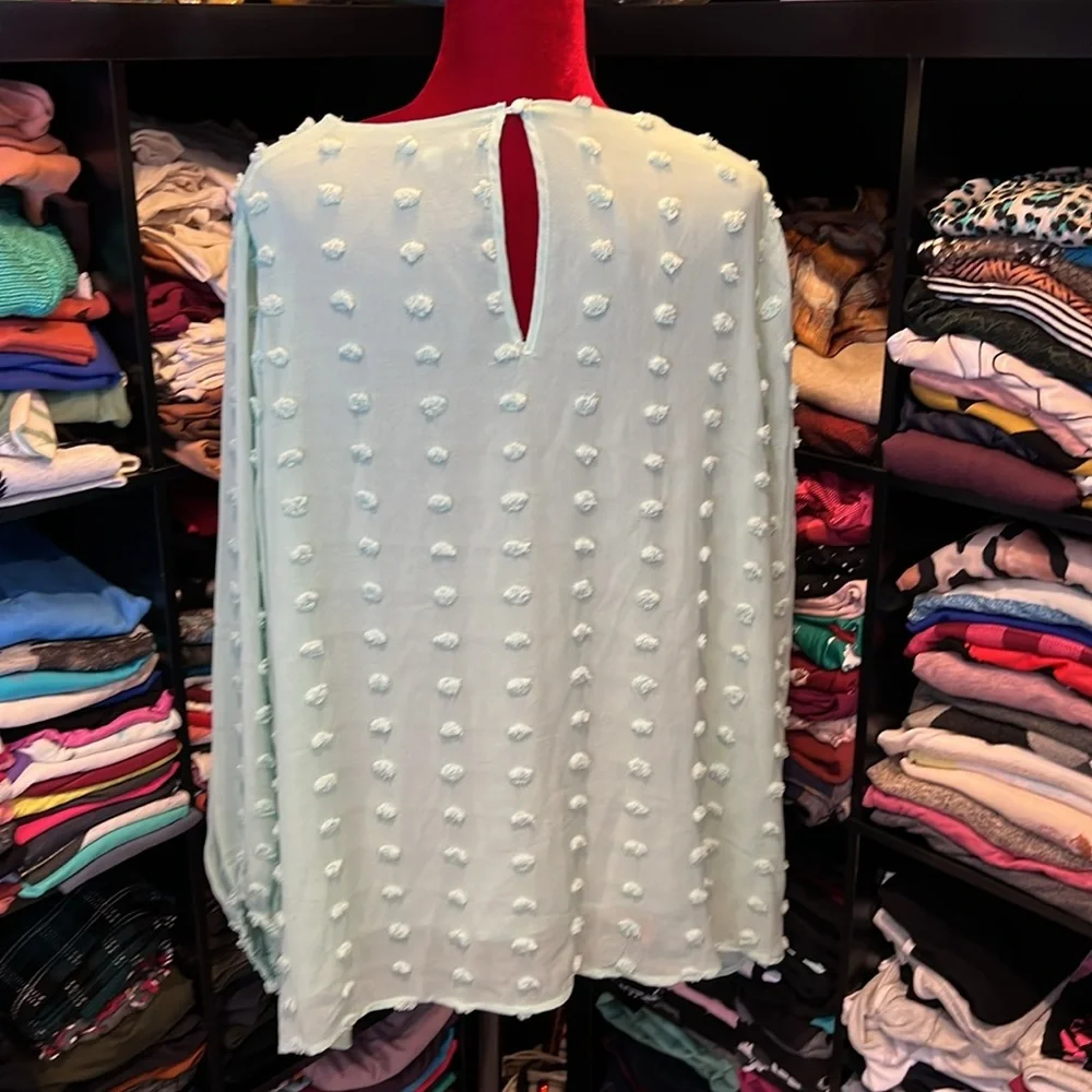 #148. Swiss dot blouse. 3x - Picture 9 of 9